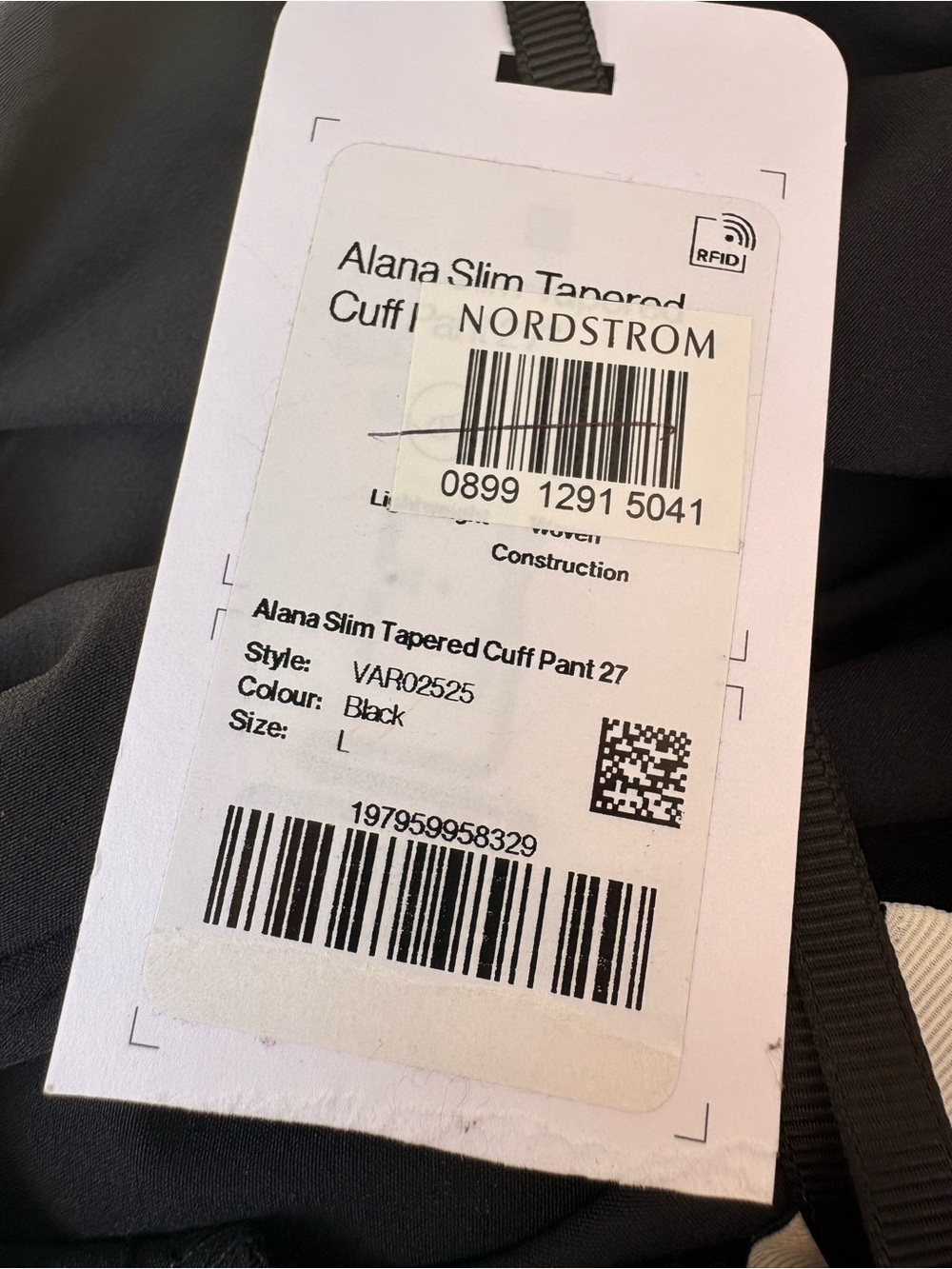 NWT Varley Alana Slim Tapered Cuff Pant 27", Size L - Picture 10 of 11